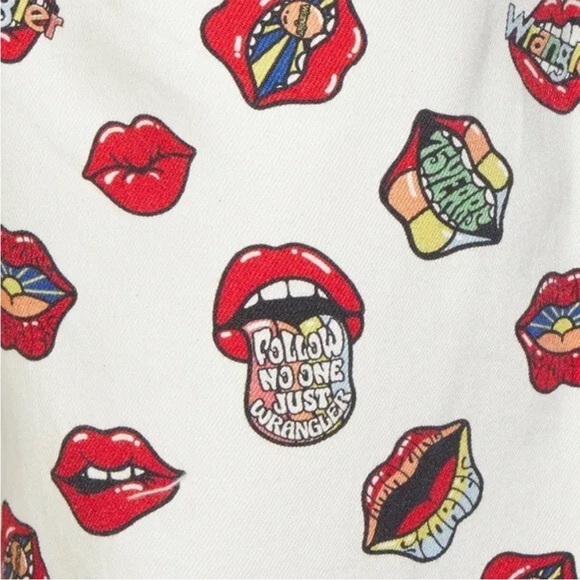 NWT Wrangler Barrel 652 Trouser Jeans Read My Lips Rolling Stones - Picture 9 of 13